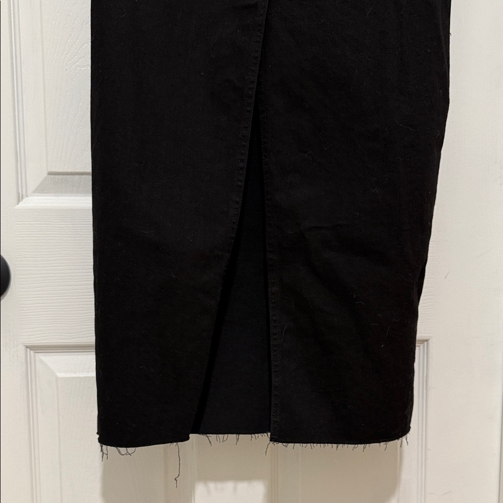 Zara Black Strapless Denim Dress - Picture 3 of 4